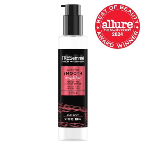TRESemmé Perfecting Leave-In Lotion Keratin Smooth for Reducing Frizz & Sealing Split Ends, Weightless, 5.7 oz