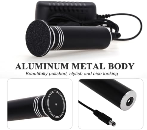 Upgraded Electric Callus Remover for Feet (Adjustable Speed) Professional Electric Foot File Foot Sander Foot Grinder for Dead Skin Pedicure Tools with 60 Replaceable Sandpaper, Black