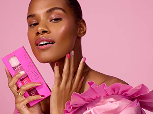 Nails Inc Relationship Status, Blushing Pink Nail Polish, Mother’s Day Gift For Mom, Long Wearing, High Shine, Rouge, Neon Pink & Rich Berry, Full Coverage, Chip Resistant, Air Dry, Vegan, 4 Piece Set