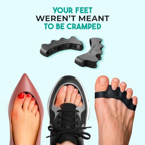 Size XL Toe Separators - Over 50% Thicker & More Durable - Dr. Recommended - Loved by Those with Bunions or Plantar Fasciitis - Toe Spacers for Athletic Mobility (Extra Large)