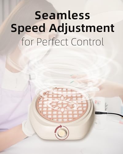 Nail Dust Collector for Nail Tech - Quiet & Powerful 3rd Generation Vacuum Nail Fan Dust Collector Vent, Must Have Nails Tools & Accessories for Nail Art, Professional Nail Tech Supplies