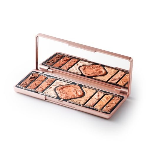 FLORASIS Floral Engraving Phoenix Makeup Palette Makeup Long Lasting Blendable Natural Eyeshadow Palette for Women (02 Retro Brown)