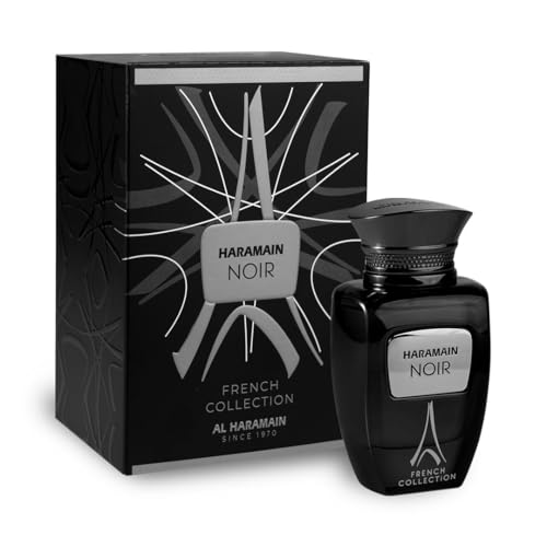 Al Haramain Noir French Collection for Unisex - Arabian Perfume for Women & Men - Long Lasting Fragrance with Bergamot, Lavender, Jasmine, Amber - Arabic Cologne - Eau De Parfum - 3.33 oz EDP Spray