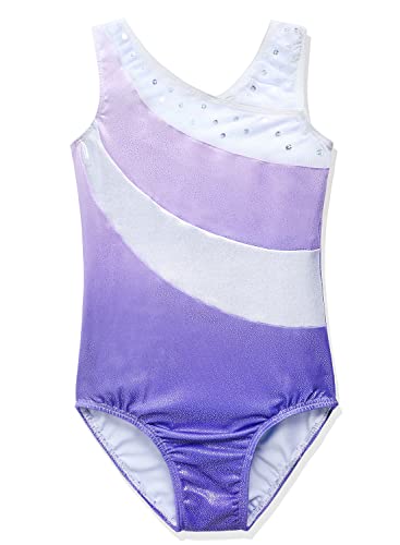 DAXIANG Leotard Gymnastics for Girls Purple Dance Ballet Leotard for Girls 4t