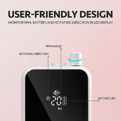 GAOY Cordless Nail Drill, Electric Nail File with 6 Drill Bits for Acrylic and Gel