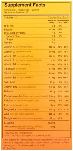 Vivioptal Kids, Liquid Multivitamin & Multiminerals Supplement, Berries, 8.45 Fl Oz