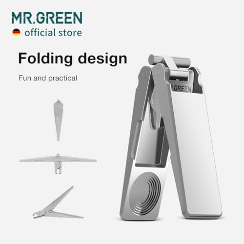 MR.GREEN Innovative Folding Nail Clippers Collapsible Nail Cutters Stainless Steel Nail Scissors Portable Travel Manicure Tools