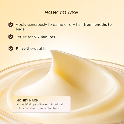 Gisou Honey Gloss Ceramide Therapy Hair Mask, Deep Hydration & Repair, Mirsalehi Honey, Ceramides & Hyaluronic Acid, 4x Stronger Hair & +85% Shine, Suitable for All Hair Types