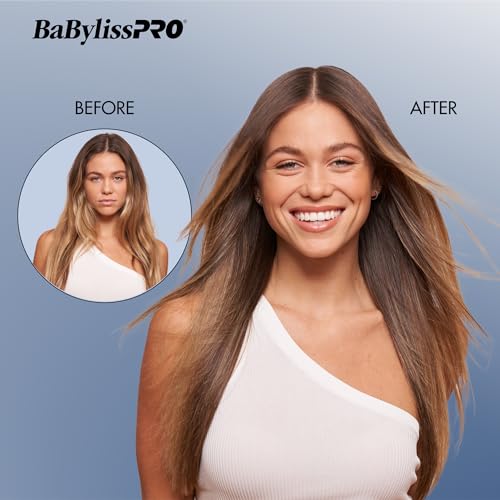 BabylissPRO Nano Titanium Ultra-Thin Hair Straightener, Professional Flat Iron for All Hair Types