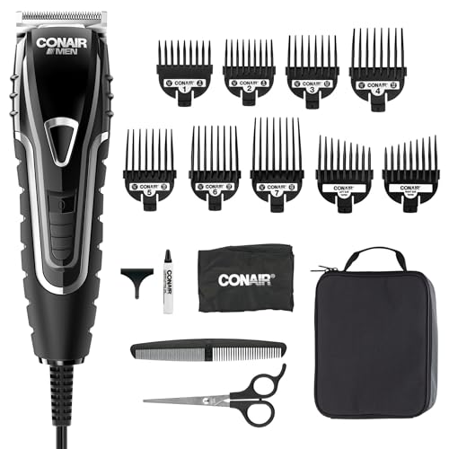 Conair Barber Haircut Clippers - Hair Trimmer - 16-Piece Haircut Kit