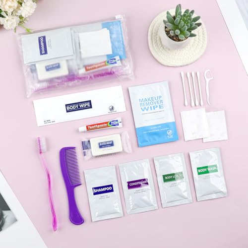 5 Kits Travel Toiletry Kit Bulk, Personal Hygiene Kit, Disposable Hygiene Kit Homeless Care Supplies Charity Kit For Home, Hotel, Camping, Travel