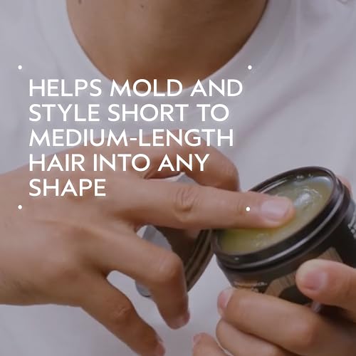 Aveda Men Pure-Formance Pomade | Strong Hold Hair Pomade | Non-Greasy Formula | Water-Based | Short to Medium-Length Hair, 2.5 Ounce