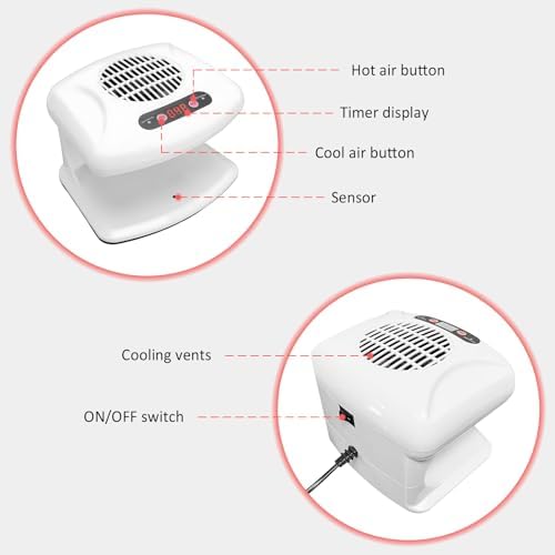 Nail Dryer for Regular Polish, 200W Nail Drying Fan with Sensor and Hot and Cool Air for Home Use
