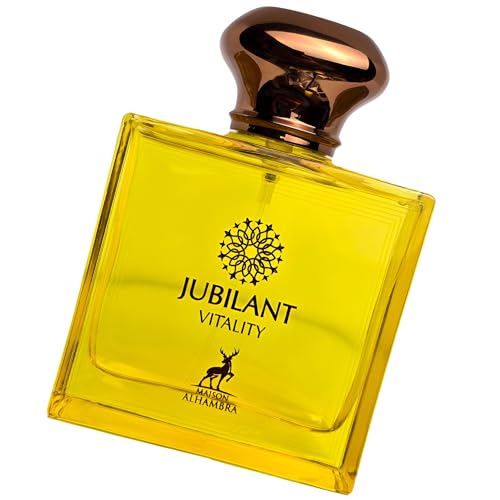Maison Alhambra Jubilant Vitality – Citrus, Spicy, Green, Amber – Eau de Parfum Spray Long-Lasting Fragrance for Unisex, 3.4 Ounce / 100 ml