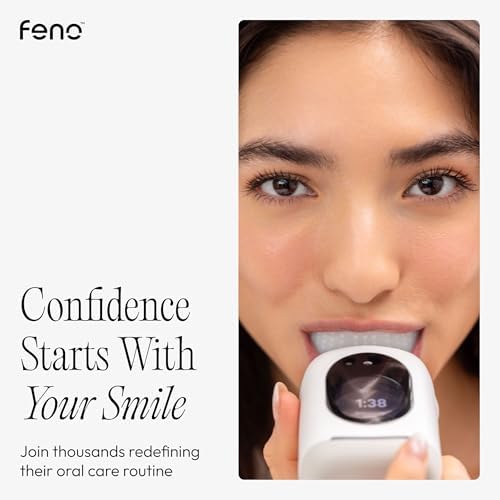 Feno Smartbrush Electric Toothbrush for Adults – AI-Powered Oscillating Toothbrush with App and Personalized Mouthpiece, 20-Second Deep Clean, Rechargeable, Includes 1 Bottle of Feno Foam Toothpaste