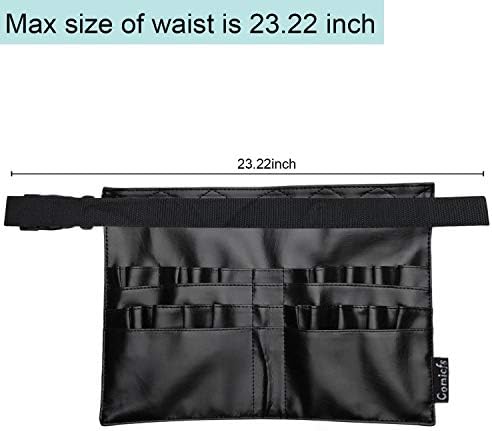 Comicfs Makeup Brush Bag A1 Professional Cosmetic Holder 28 Pockets Organizer Apron with Artist Belt Strap/Belt Light Weight Large (14.76 x 10.83 inch)