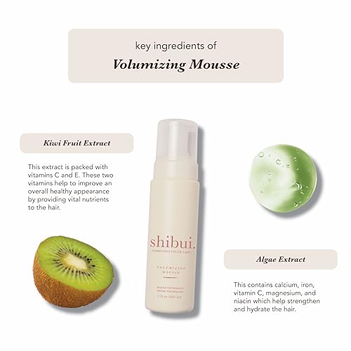 SHIBUI Volumizing Mousse, Weightless Lift & Color Protection for Fine to Medium Hair, Vegan & Sulfate-Free, 7 Fl Oz