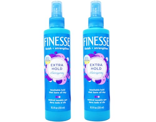 Finesse Finish + Strengthen, Extra Hold Hairspray 8.50 oz (Pack of 2)