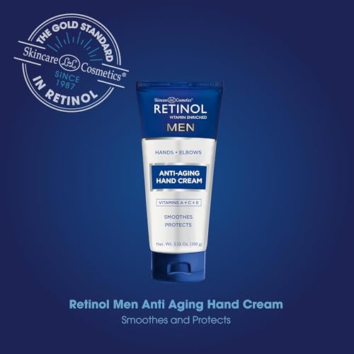 Retinol Anti-Aging Hand Cream – The Original Retinol Brand For Younger Looking Hands –Rich, Velvety Hand Cream Conditions & Protects Skin, Nails & Cuticles (Men's)