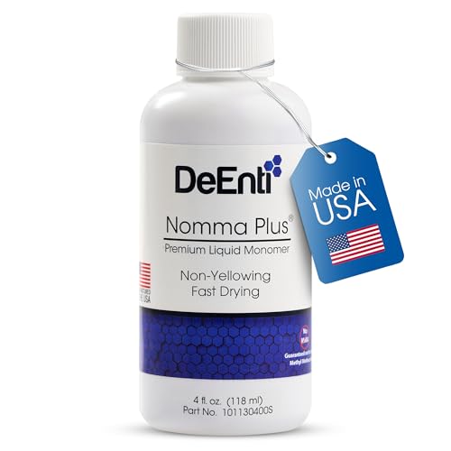 DeEnti Nomma Plus Professional Liquid Monomer, EMA Nail Liquid for Acrylic Powder, Non-Yellowing Monomer, 4oz Bottle, Professional Salon Quality Manicure and Pedicure Supplies
