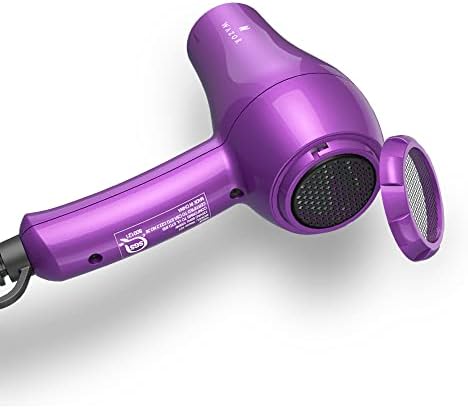 Mini Lightweight Hair Dryer for Pour Painting & RV Compact Travel Blow Dryer for Kids 1000W Ionic Dryer with Concentrator, Cool Shot Button