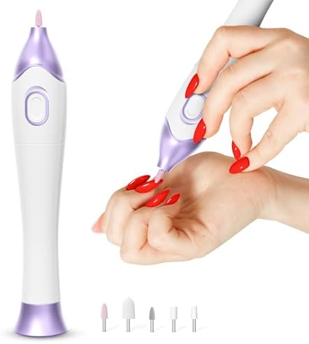 Cordless Electric Nail Drill, Professional Nail File Dremel Tool, Efile Drill Machine, Acrylic Tool Kit, Portable Grinder, Gel Polish Shaper, Compact Uñas Filing Device Salon-Style Results Anywhere