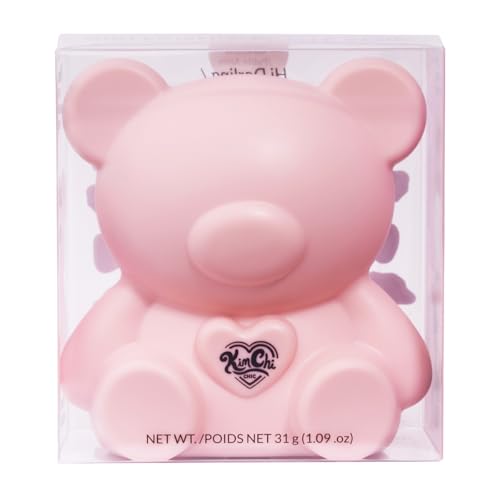 KimChi Chic Teddy Kim Palette - 17 Playful Eyeshadows, 2 Blushes, 2 Highlighters, Cruelty Free Makeup Palette, Girlfriend Pink 1.09oz