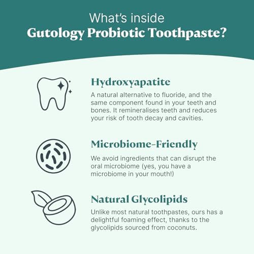 Natural Probiotic Hydroxyapatite Toothpaste Fluroide Free Toothpaste 120ml 4.2 Oz Remineralising Suitable for Adults & Children Helps Sensitive Teeth and Whitening Wild Mint Flavour