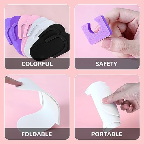 Suhine 120 Pairs Disposable Pedicure Slippers and Toe Separators Kit 40 Pairs Disposable Foam Flip Flops 80 Toe Separators for Women Nail Hotel Salon Spa Party