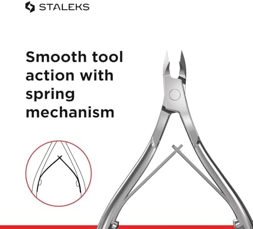 Staleks CLASSIC 12 Cuticle Nippers – 5mm Blade – Stainless Steel – Compact Design – For Home Manicure & Pedicure