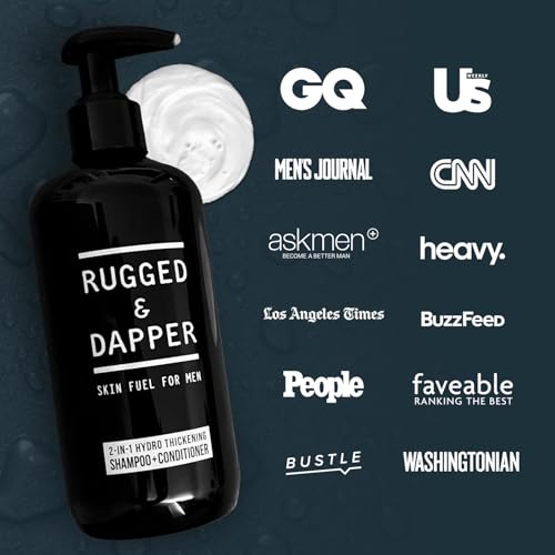 RUGGED & DAPPER 2-in-1 Mens Shampoo and Conditioner - Biotin Hair Thickening Shampoo for Men - SLS-free and Paraben-Free
