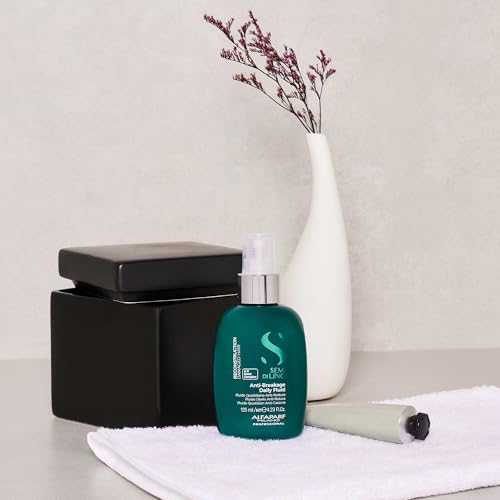 Alfaparf Milano Semi di Lino Reconstruction Reparative Anti Breakage Daily Fluid for Damaged Hair - Hair Breakage Treatment - Protects - Adds Shine - Thermal Protector - Fine Hair - Vegan - (4.23 oz)