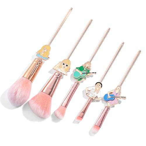 Famous Pop Female Singer Makeup Brush Set - Creative Metal Taylor Makeup Brushes, Makeup Gifts for Fans, Female Friends, Collectible Souvenirs (Taylor Cosmetic Brushes)