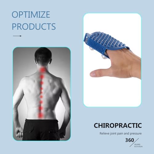 PartyKindom Body Massage Tools Roller, Gua Sha Fascia Muscle Release, 360° Rotatable Massage Roller, for Face, Neck, Back, Abdomen, Legs & Full Body, Medium, Blue