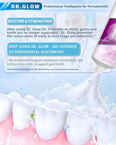 Gum Disease Treatment Toothpaste for Early & Mid Periodontitis, Gingivitis Treatment Gum Repair for Receding Gums, Periodontal Disease Treatment Hydroxyapatite Toothpaste Fluoride Free 3.52OZ