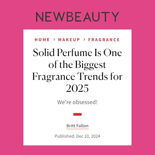 Solid Perfume Discovery Set – 3 Fragrance Pods with Refillable Compact Case (Leather, Tuberose, Fig) – Vegan, Alcohol Free & All Natural Solid Cologne Perfume Balm – Travel Friendly