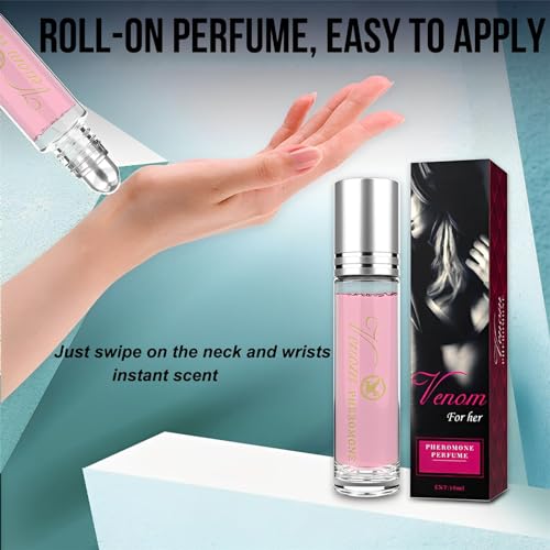 Gemse Pheromones Perfume for Women, Long-Lasting Phereau Perfume, Portable Venom Scents Roll On Perfume Fragrances, Women's Fragrances Phero Oil (4 Pcs)