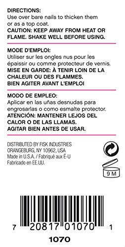 Barielle Clearly Noticeable Nail Thickener, Top Coat Instantly Thickens Nails Up To 50%, Perfect for Damaged Nails, Quick-Drying, Heals Cracked, Split, or Peeling Nails, Promotes Nail Growth, .5 Ounce