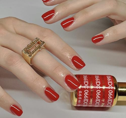 DND DC Gel Polish Set, Red Collection, UV/LED GelPolish and Air Dry Nail Lacquer, Matching Chip-Free Polish Duo, 0.5 Fl Oz Each