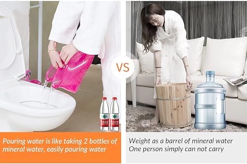 Movable Foot Soaker, Portable Feet Soaking Tub Massage Foot Bath Shoes, Bath Massager Basin Pedicure Feet Spa Shoes for Thermal Massage to Promote Blood Circulation (Large, Red)