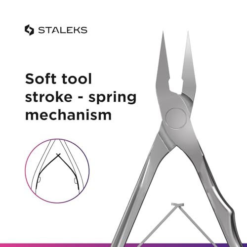 STALEKS PRO EXPERT Handmade 61 NE-61-16 High End Ingrown Nail Nippers 5.12 INCH 16 MM Made in Europe