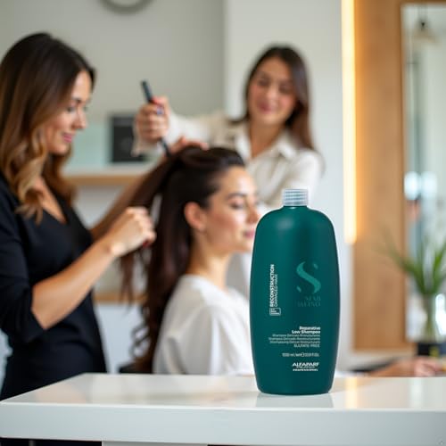 Alfaparf Milano Semi di Lino Reconstruction Reparative Sulfate Free Shampoo for Damaged Hair - Color Safe - Repairs, Restores Fiber & Elasticity - Paraben Free - Vegan (33.8 oz)