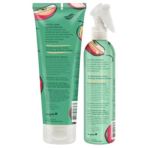 Not Your Mother's Kids Daily Care 2-In-1 Shampoo & Conditioner and 3-In-1 Detangler (2-Pack) - Hair Products for Kids - Ideal for All Hair Types