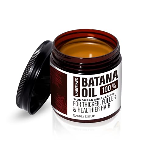 Organic Batana Oil for Hair Growth & Repair | 100% Pure, Unrefined Hair Treatment | Strengthens, Moisturizes, Reduces Hair Fall | 4.15 oz