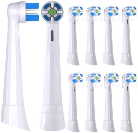 Compatible with Oral-B iO 3/4/5/6/7/8/9/10 Series Ultimate Clean Electric Toothbrush Replacement Brush Heads,for Oral-B iO Electric Toothbrush,10 Pack (White)