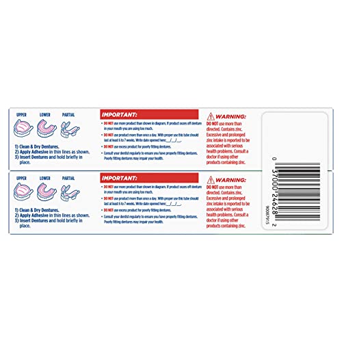 Fixodent Denture Adhesive Cream Plus Scope, 2 Ounce, Pack of 2 (Packaging May Vary)