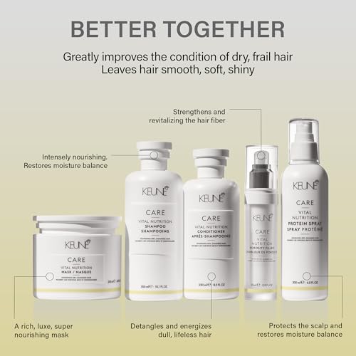 Keune Care Vital Nutrition Conditioner, Moisturizing & Restorative Conditioner for Dry or Damaged Hair, 8.5 Fl Oz