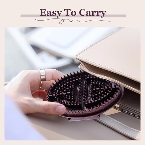 Upgrade Meridian Brush Massage Body, 2025 New Full Body Relaxation Handheld Massage Comb Meridian Brush, Portable Beauty Salon Professional Custom Meridian Comb (Purple)