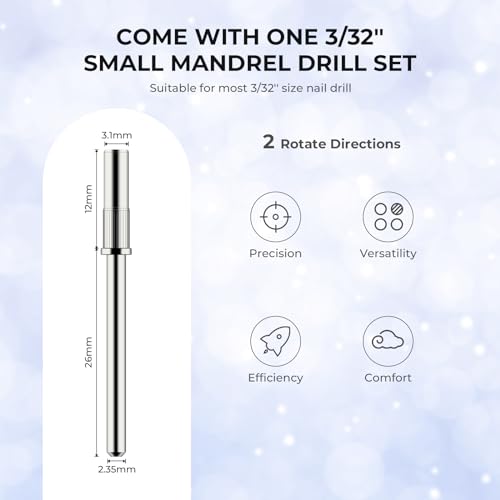 Lavinda Nail Drill Bits 80#120#180#240# Small Sanding Bands for Nail Drill 4 Color Electric File Nail Sanders with 3/32" Mandrel Bit for Manicure & Pedicure 80 Piece (Multicolor)