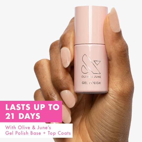 Olive & June Gel Polish | Longest-Lasting Formula | Up to 21 Days of Wear | Damage-Free Removal | Salon-Quality Manicure, Pedicure at Home | Vegan, Cruelty-Free | The Queen Takes Her Tea with Milk
